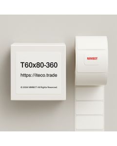 NIIMBOT Eтикетна ролка Т60*80 - 360 бр. Бели етикети