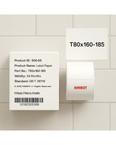 NIIMBOT Eтикетна ролка Т80*160 - 195 бр. Бели етикети