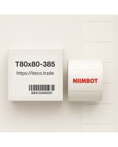 NIIMBOT Eтикетна ролка Т80*80 - 385 бр. Бели етикети