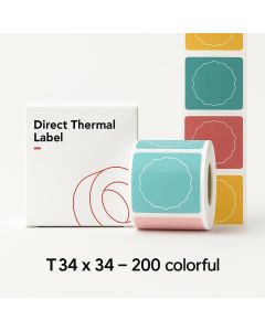 NIIMBOT Eтикетна ролка 34*34 - 200бр.- ColorfulB