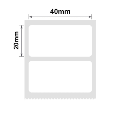 NIIMBOT T40x20 Бяла Ролка Етикети - 320 бр.