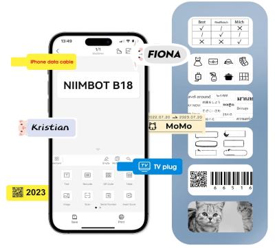 Хартия за кабели Niimbot EW12.5*74+35-60 бяла