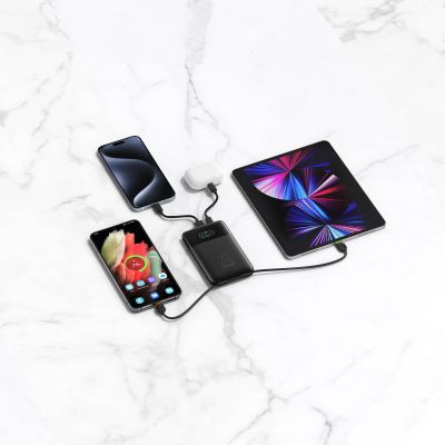VEGER Fuerza 10 Преносима батерия с вградени кабели  10 000 mAh 
