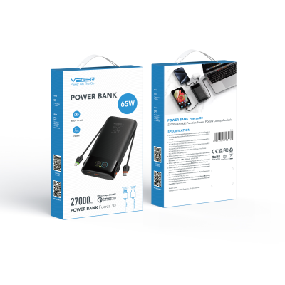 VEGER Fuerza 30  Преносима батерия за лаптоп 27 000 mAh